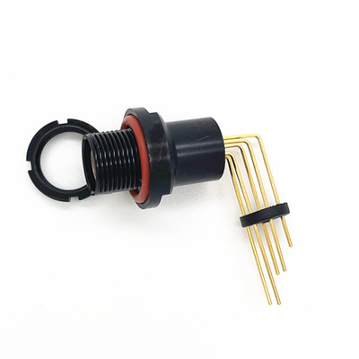 Stile nero della lega per saldatura del connettore di cavo del PWB Fischer per uso resistente
