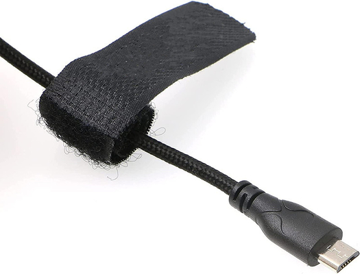 Lemos 2 Pin Rotatable Right Angle to Micro USB Cable di alimentazione per ARRI Z CAM E2 Flagship a Nucleus Nano Braided Wire