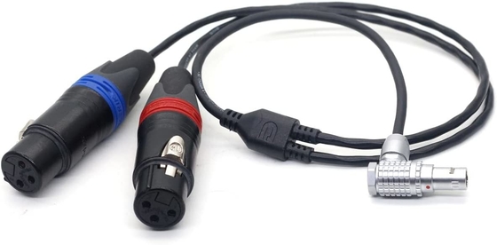 Arri Alexa Mini LF Audio Cable XLR 3 pin a angolo destro 0B 6 pin Male Connector Audio Double Channel