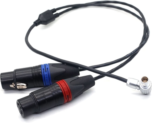 comprare Arri Alexa Mini LF Audio Cable XLR 3 pin a angolo destro 0B 6 pin Male Connector Audio Double Channel fabbricazione online