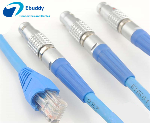 comprare Spina maschio di Lemo FGG di servizio dell'assemblaggio cavi di Lemo al RJ45 cavo di Ethernet dello schermo Cat6/Cat7 di Cat5e/ fabbricazione online