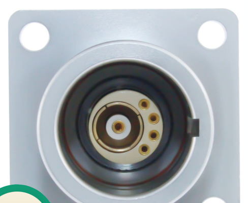 comprare Chrome d'ottone 2K 4pin Lemo ha mescolato la video femmina coassiale del connettore fabbricazione online