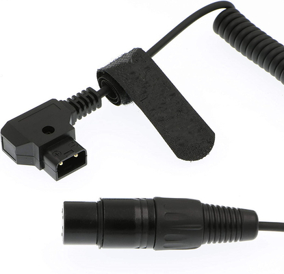 XLR 4 pin Femminile a D Tap Cavo di alimentazione avvolto per la videocamera DSLR 602 Sony F55 SXS