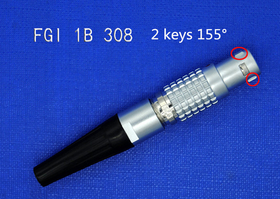 FGI 1B 308 8 connettori di cavo circolari di Pin per il cavo di dati di Leica, 2 chiavi connettori di cavo da 155 gradi