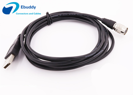 Femmina di  6pin ai cavi elettrici su ordinazione di  del cavo di dati di USB HR10A-7R-6S